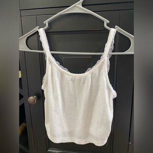 Shein white lace lined tank top.